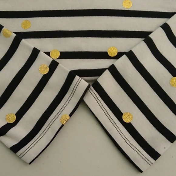 LANE BRYANT STRIPE, POLKA DOT LONG SLEEVE, ROUND NECK, TEE SHIRT TUNIC - Picture 8 of 9